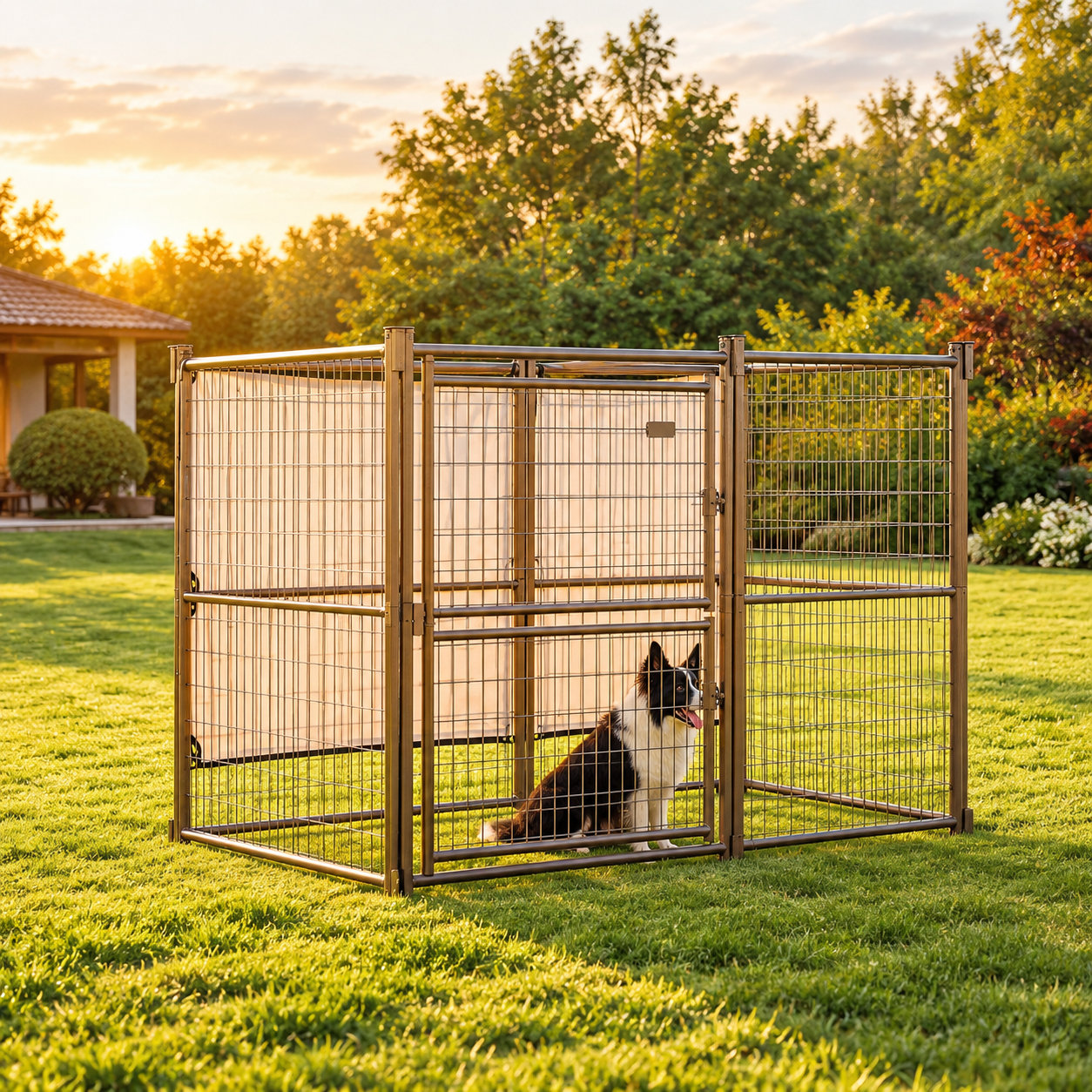 PET GAZEBO Reversible Sunshade Wind Block for 4'x8' Split Yard